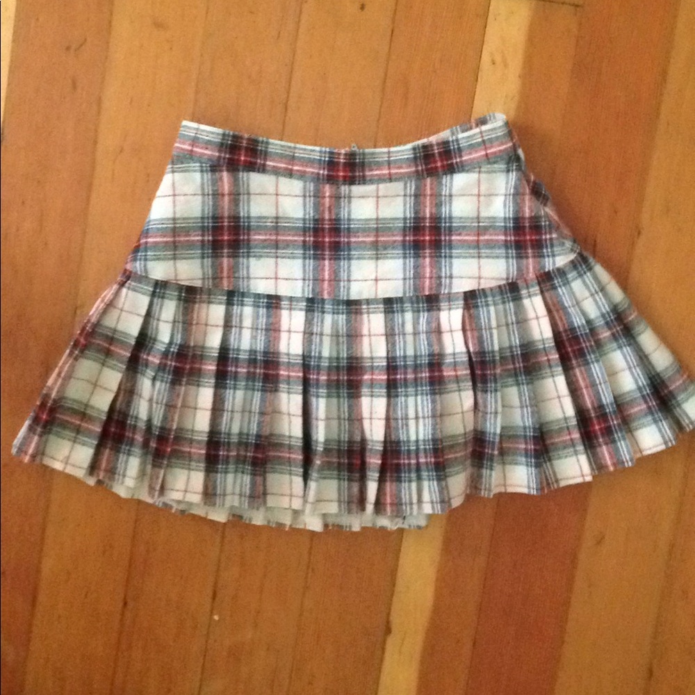 Vintage plaid wool skirt Mary Mac original size 00